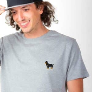 00105 T shirt Homme gris Doberman zoom