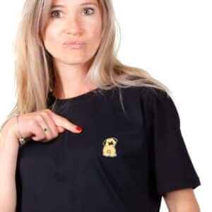 00128 T shirt femme noir Carlin zoom