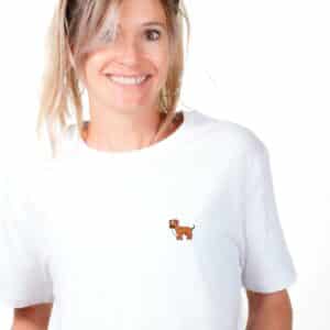 00139T shirt femme blanc Boxer zoom