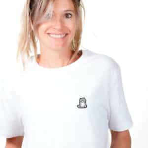 00250 T shirt femme blanc Chat persan zoom