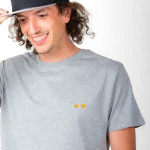 00288 T shirt Homme gris Étoile champions du monde zoom