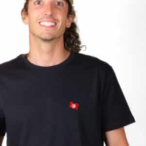 00326 T shirt homme noir tunisie zoom