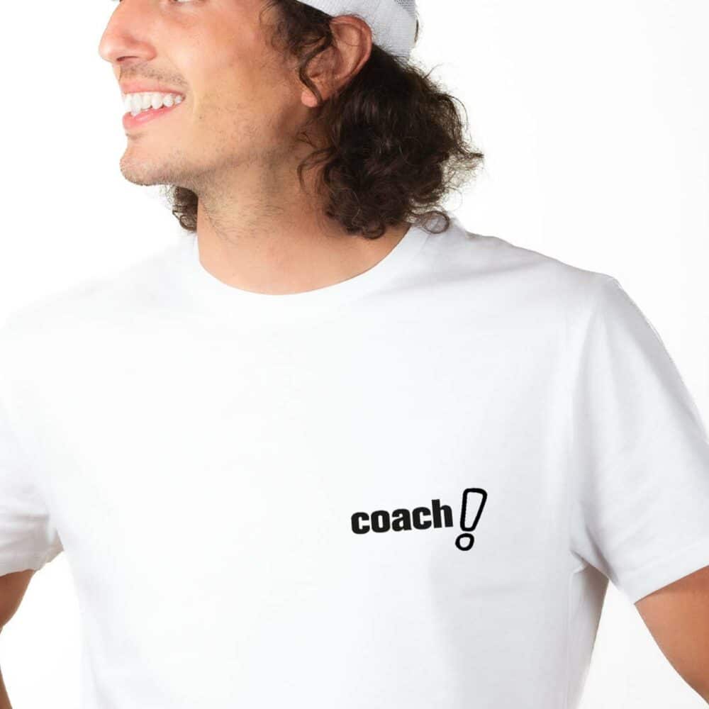 00733 T shirt Homme blanc coach zoom