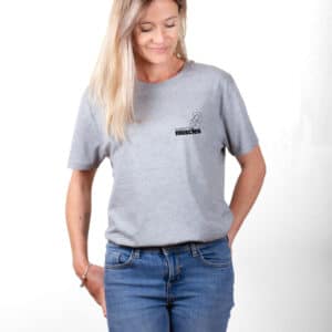 00738 T shirt femme gris madame muscles