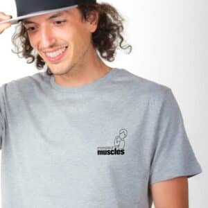 00741 T shirt Homme gris monsieur muscles zoom