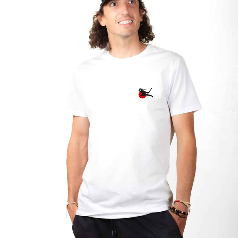 00844 T shirt Homme blanc ninja