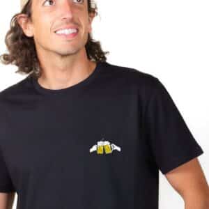00977 T shirt homme noir bière zoom