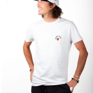 01120 T shirt Homme blanc Fondue de toi