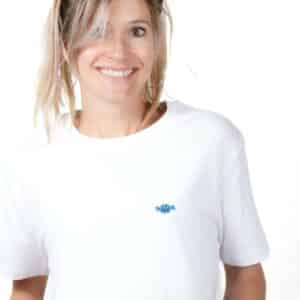 01174 T shirt femme blanc Bonbon zoome