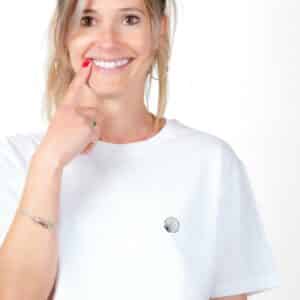 01195 T shirt femme blanc coquillage zoom