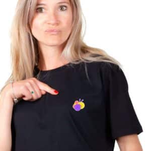 01208 T shirt femme noir Tricot zoom