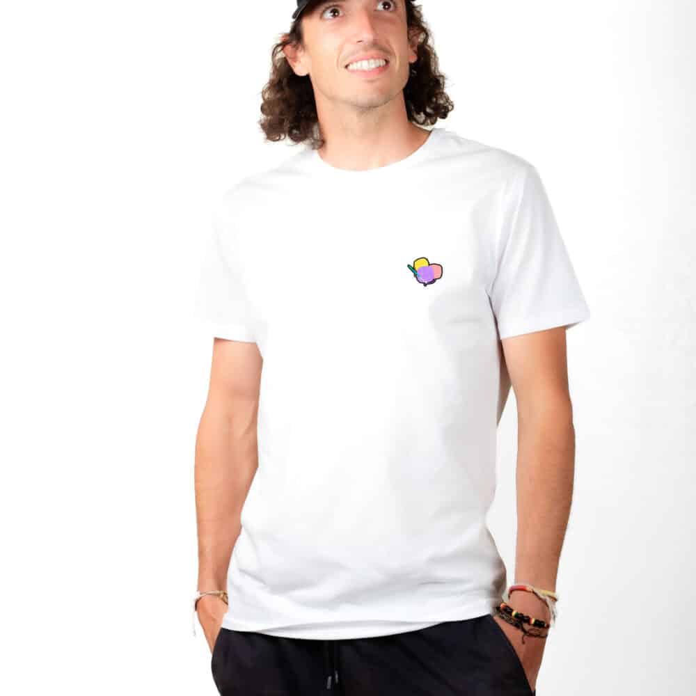 01210 T shirt Homme blanc crochet