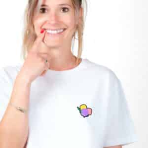 01210 T shirt femme blanc crochet zoom