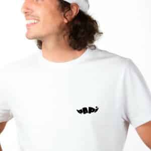 01228 T shirt Homme blanc Moustache zoom