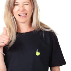 01259 T shirt femme noir poire zoom