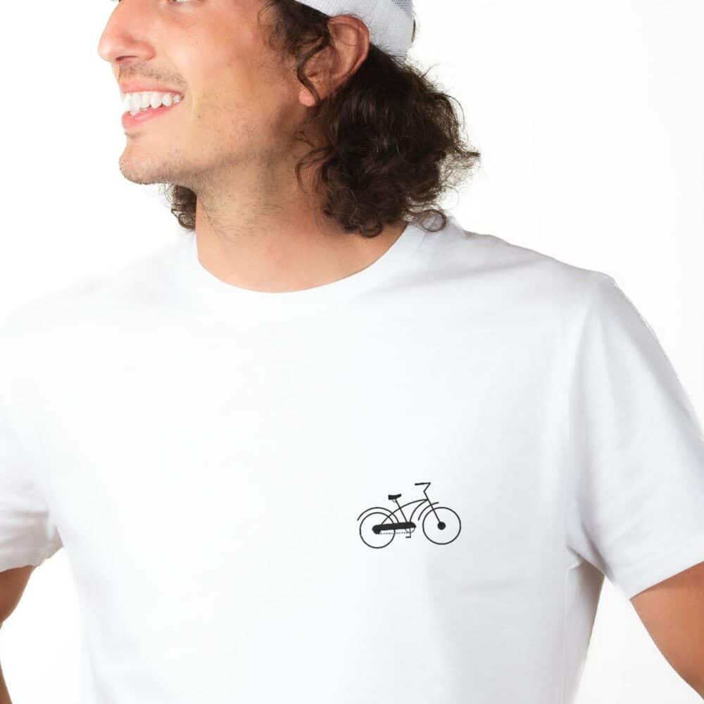 01282 T shirt Homme blanc vélo ville zoom