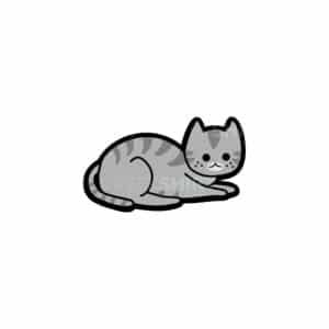 00229 TS BLANC Chat tigré
