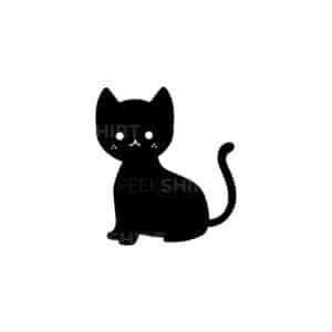 00232 TS BLANC Chat noir