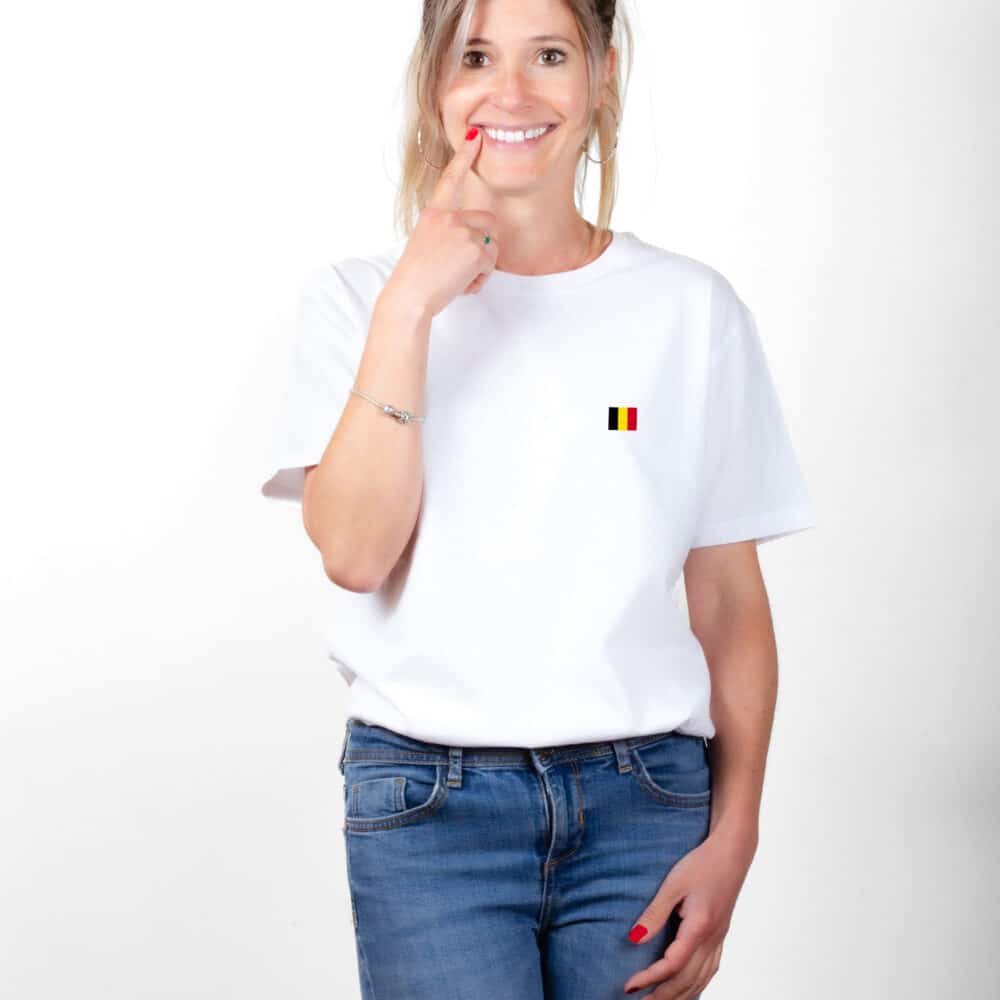 00340 T-Shirt femme blanc Belgique