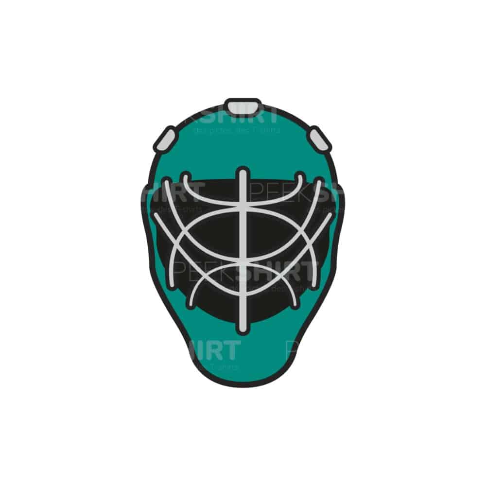 00802 TS BLANC casque gardien de hockey
