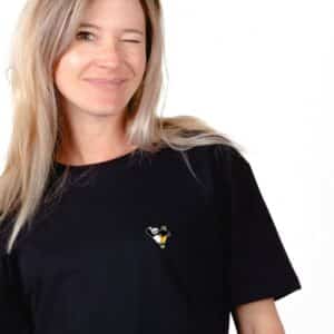 00839 T shirt femme noir Kung fu panda Zoom