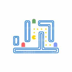 01027 TS BLANC Pacman labyrinthe