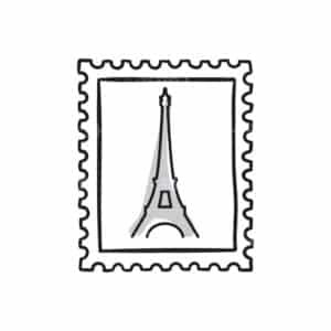 01099 TS BLANC paris tour eiffel