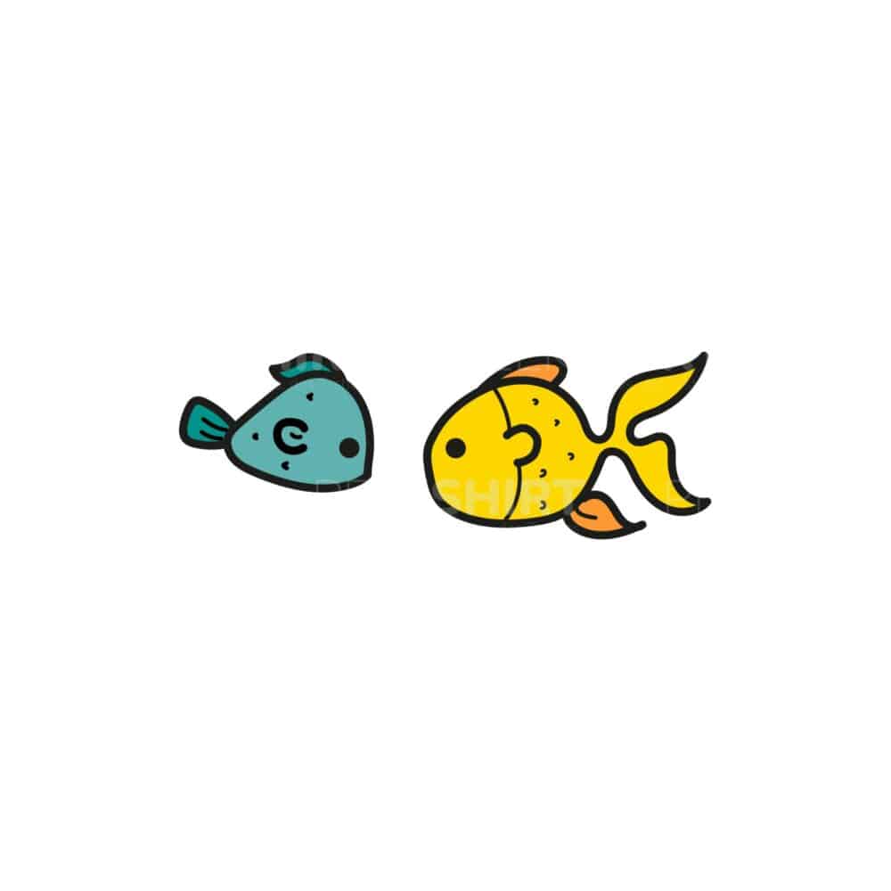 01201 TS BLANC Deux poisson