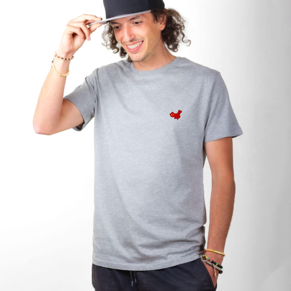 01770 T shirt Homme gris Chine