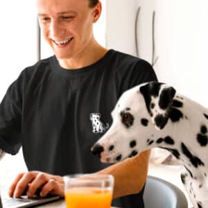 T shirt noir Dalmatien 1x1