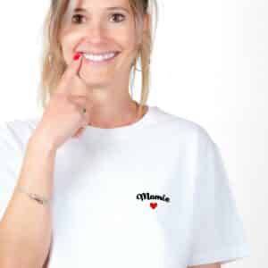 00022 T shirt femme blanc Mamie Zoom