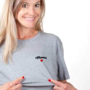 00024 T shirt femme gris Mamie Zoom