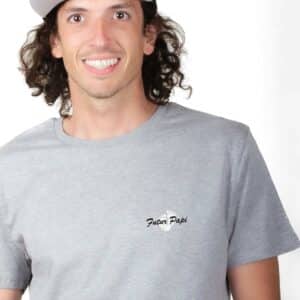 00039 T shirt homme gris Futur Papi Zoom