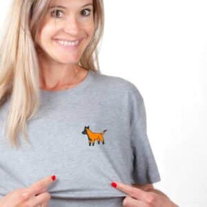 00162 T shirt femme gris Malinois Zoom