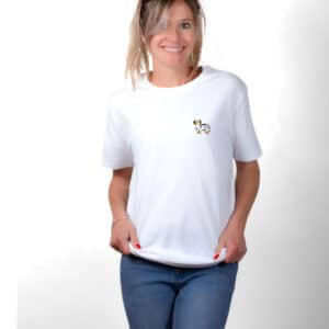00163 T shirt femme blanc Berger australien