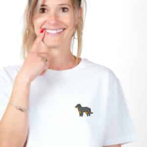 00166 T shirt femme blanc Beauceron Zoom
