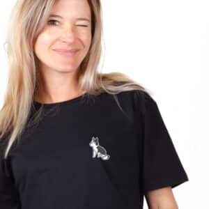 00182 T shirt femme noir Pomsky Zoom