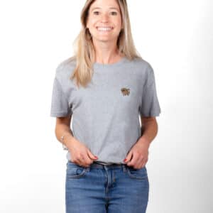00186 T shirt femme gris Pékinois