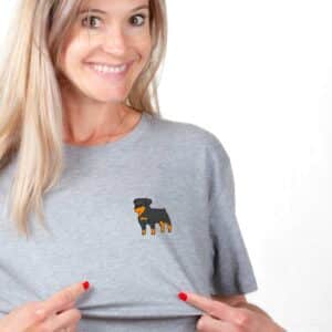 00189 T shirt femme gris Rottweiler Zoom