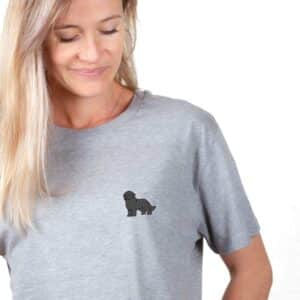 00219 T shirt femme gris Terre-neuve Zoom