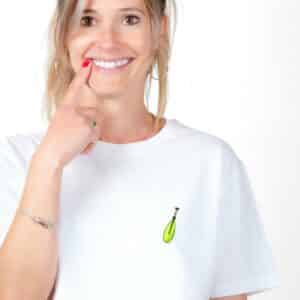 01291 T shirt femme blanc Pagaie Zoom