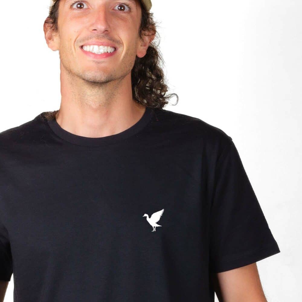 01301 T shirt homme noir Canard Zoom