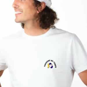 01813 T shirt homme blanc Troisième mi-temps Zoom
