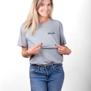 01833 T shirt femme gris Super Tata