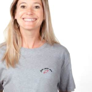 01842 T shirt femme gris Super Petite amie Zoom