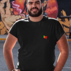 T shirt homme noir Portugal 1x1