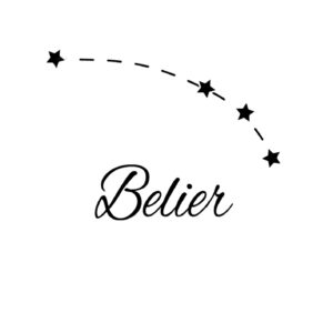 01939 TS BLANC Signe Astrologique Belier - constellation