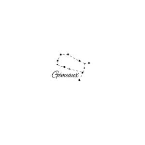 01945 TS BLANC Signe Astrologique Gémeaux - constellation