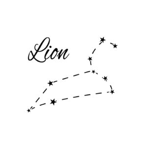 01951 TS BLANC Signe Astrologique Lion - constellation