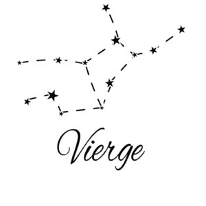 01954 TS BLANC Signe Astrologique Vierge - constellation